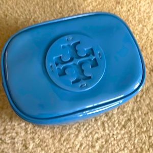 Tory Burch Small Cosmetic Case ~ Blue